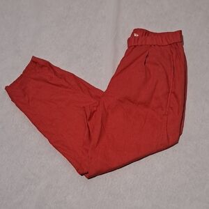 Eileen Fisher Lantern Pant. Flame,‎ Size Petite Small. 100% Organic Linen.